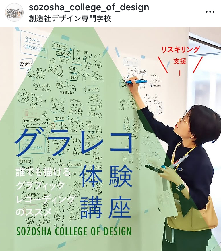 創造社デザイン専門学校で 『グラフィックレコーディング講座』をさせていただきました