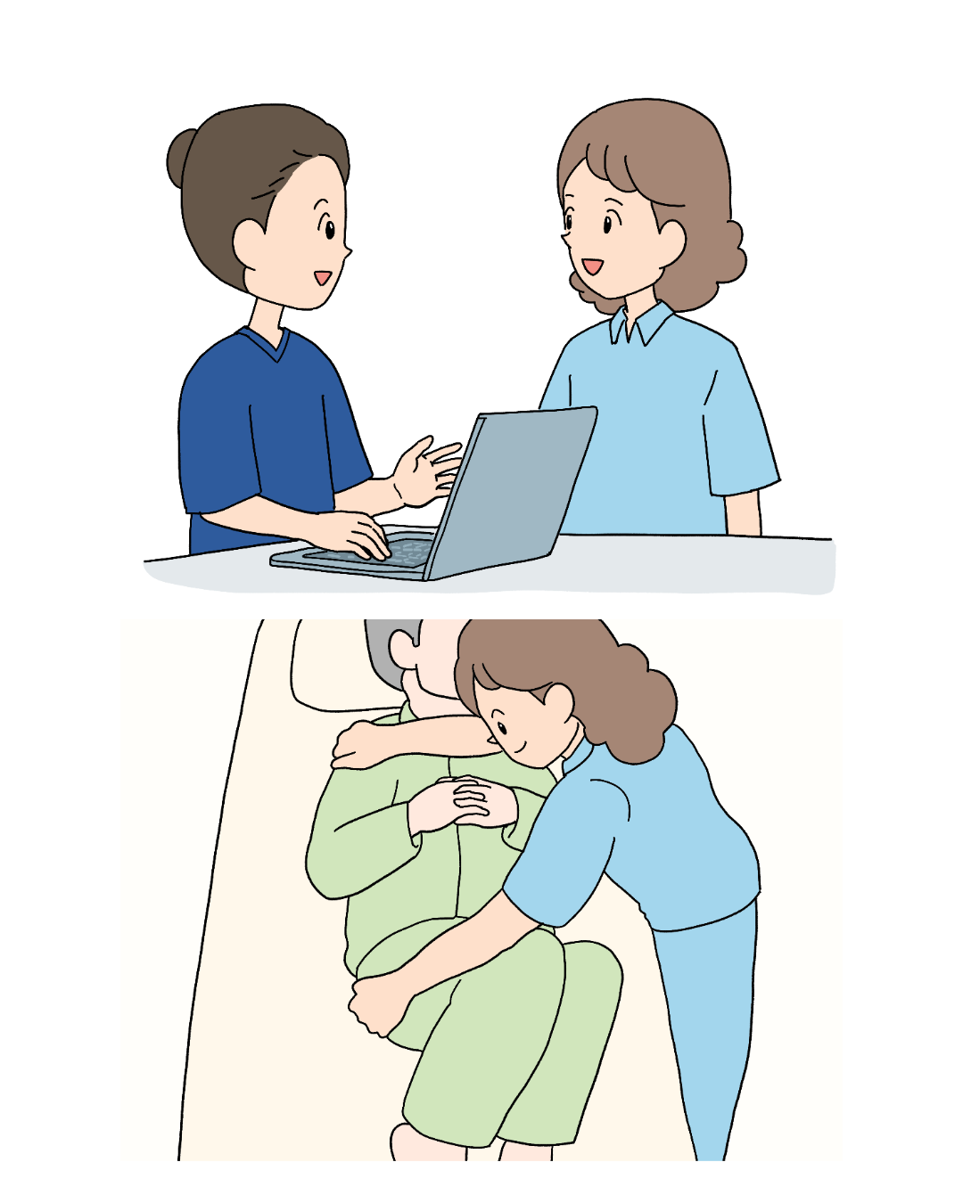 ヴェクソンインターナショナル(株)様 書籍『看護補助者 Good jobのための50のポイント』挿絵